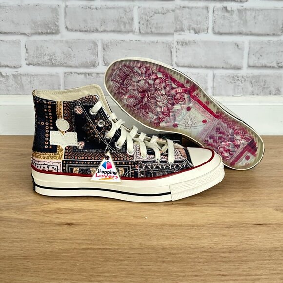 ⭐Converse x Isabel Marant Chuck 70 Hi Sz 8 Men's Shoes Black Vanilla Ice A14800C - Picture 2 of 14